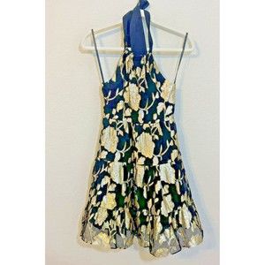 Milly Minis Girls Halter Dress Gold Black Tiered $275 Special‎ Occasion Wedding